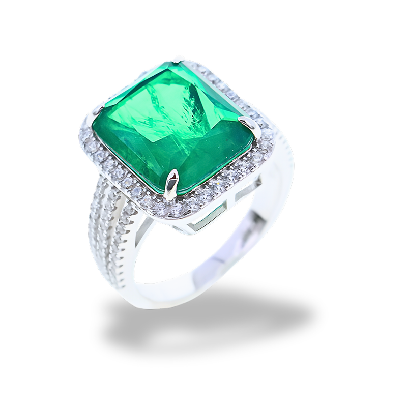 Anello Verde Smeraldo