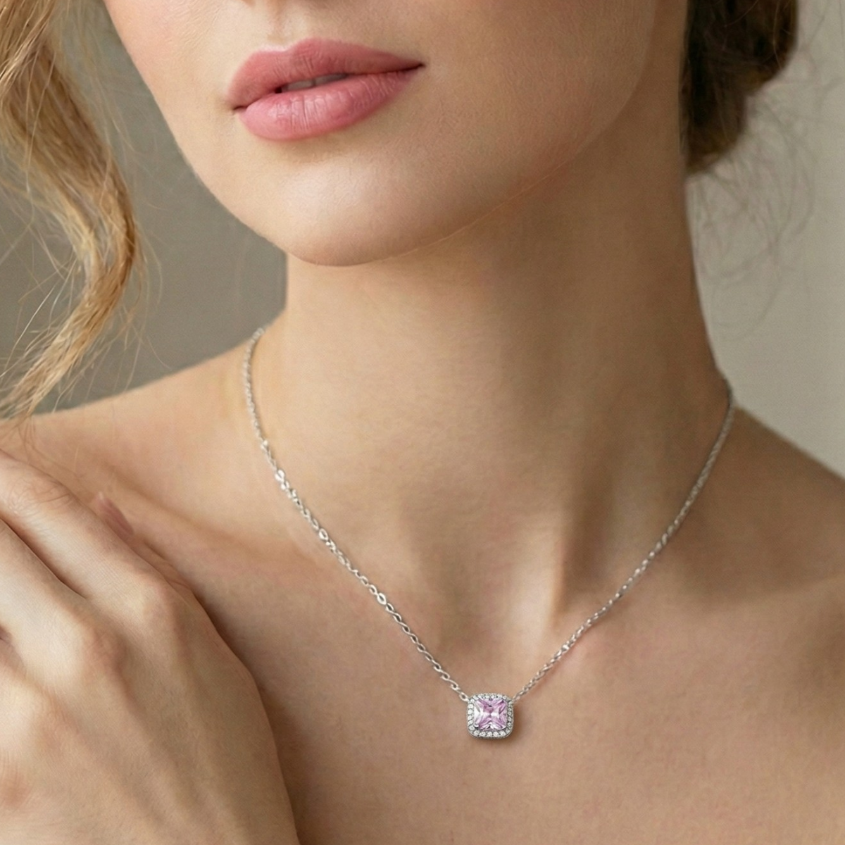 Collana Halo Princess Rosa