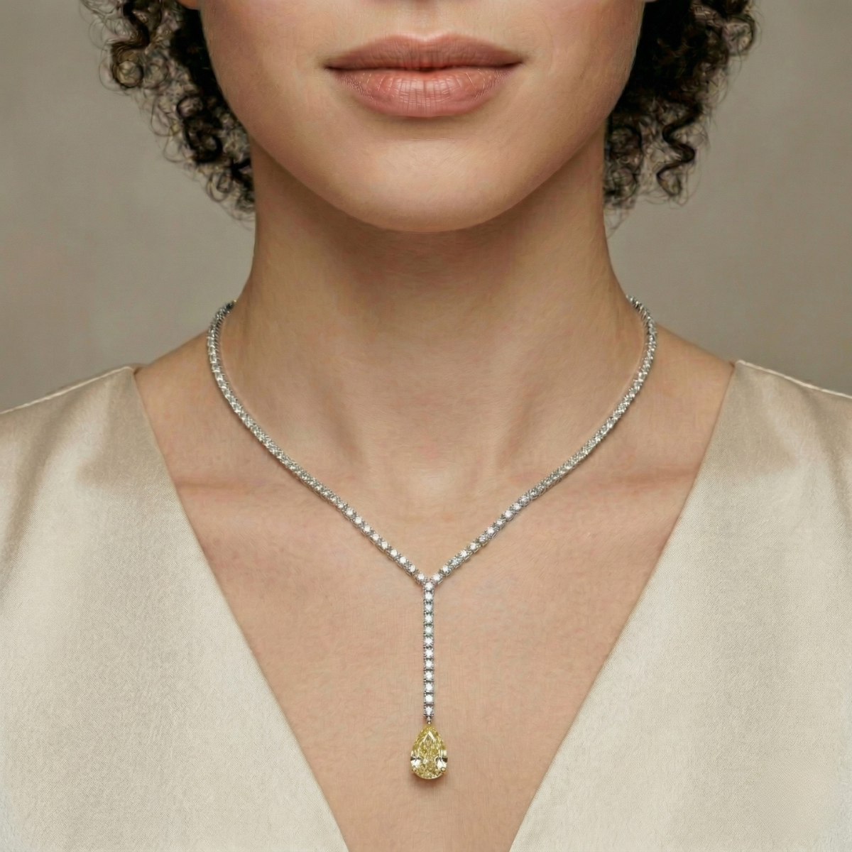Collana Riviera Goccia Giallo