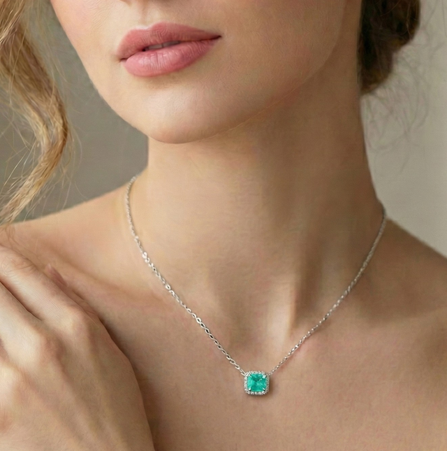 Collana Halo Princess Verde Paraiba