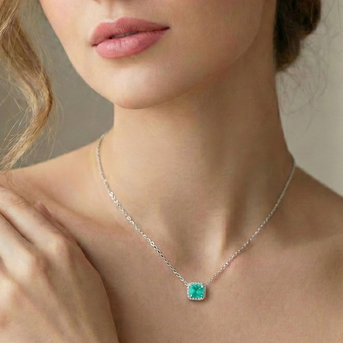 Collana Halo Princess Verde Paraiba