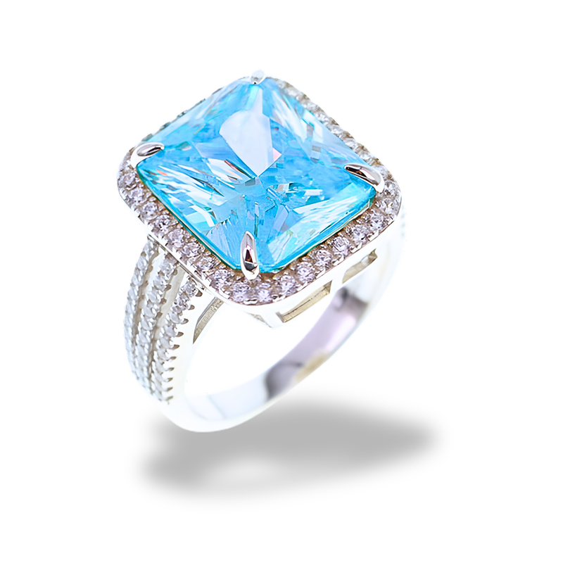Anello Azzurro Acquamarina