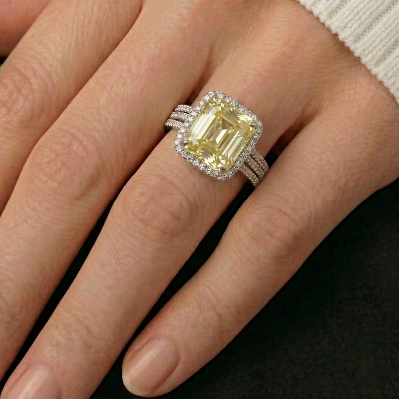Anello Halo Princess Giallo