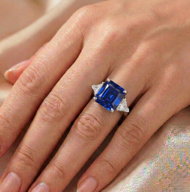 Anello Trilogy Radiant Blu Zaffiro