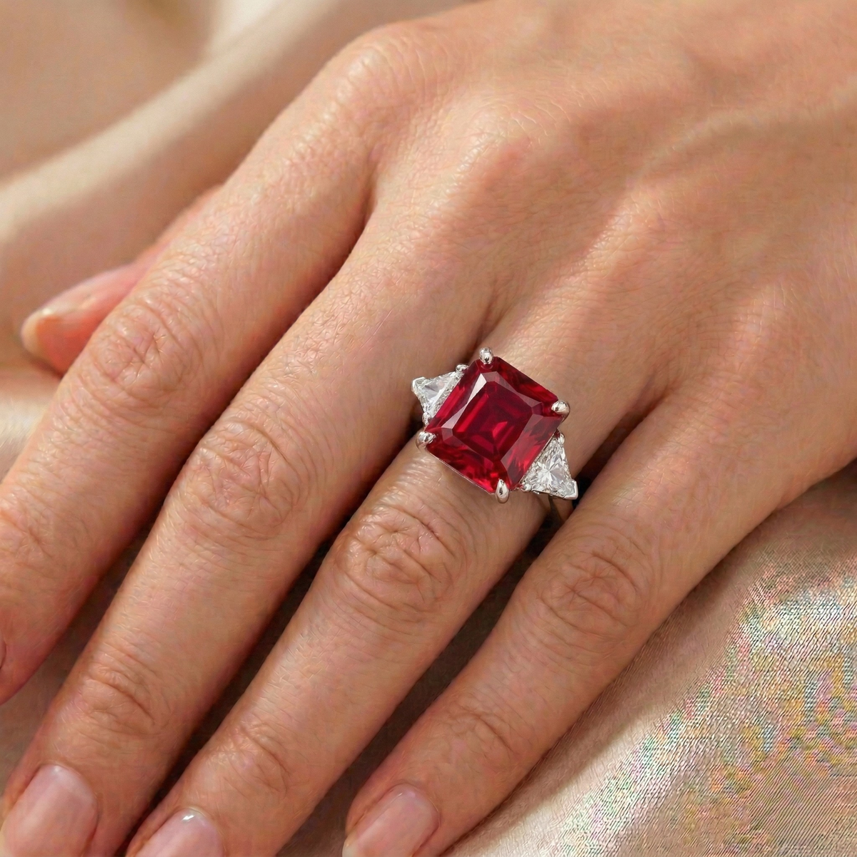 Anello Trilogy Radiant Rosso Rubino
