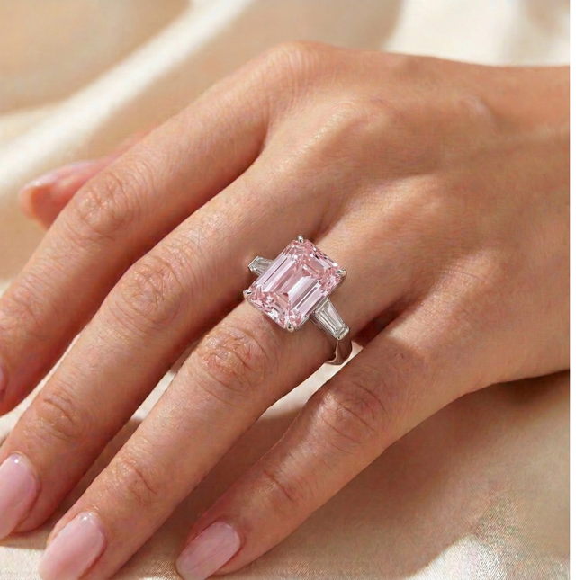 Anello Trilogy Baguette Rosa