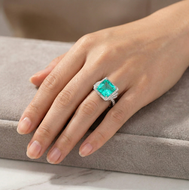 Anello Vortice Princess Verde Paraiba