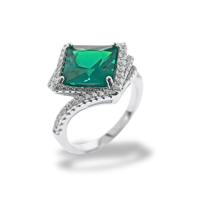 Anello Verde Smeraldo AN007VS