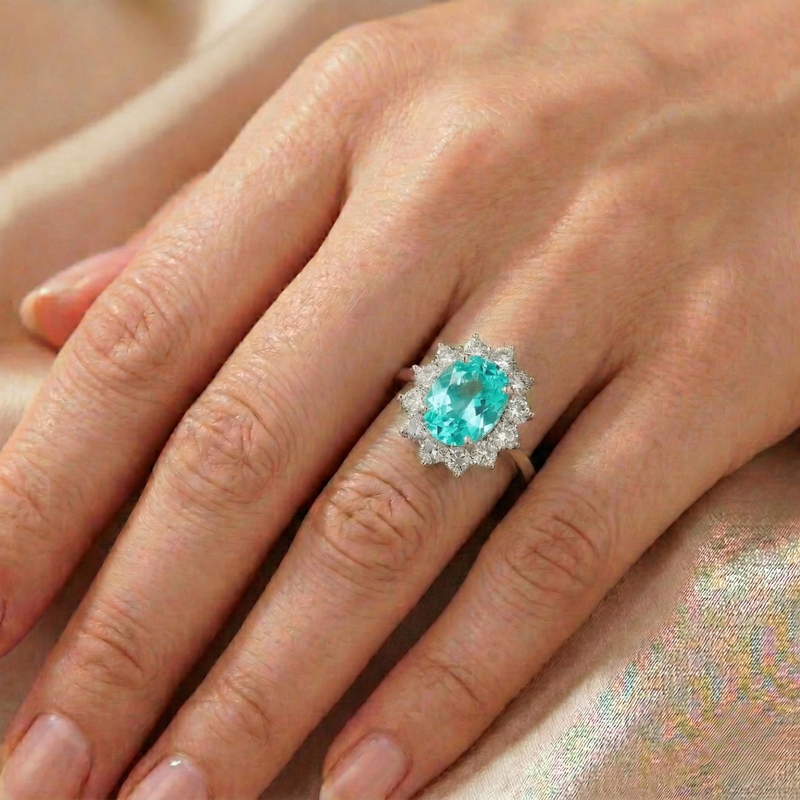 Anello Cluster Reale Verde Paraiba
