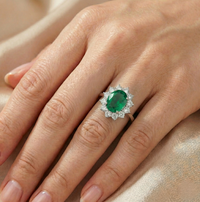 Anello Verde Smeraldo