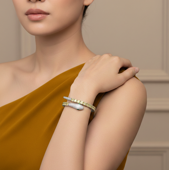 Bracciale Serpente Giallo