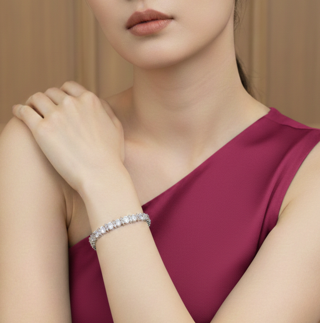 Bracciale Tennis Classico Rosa
