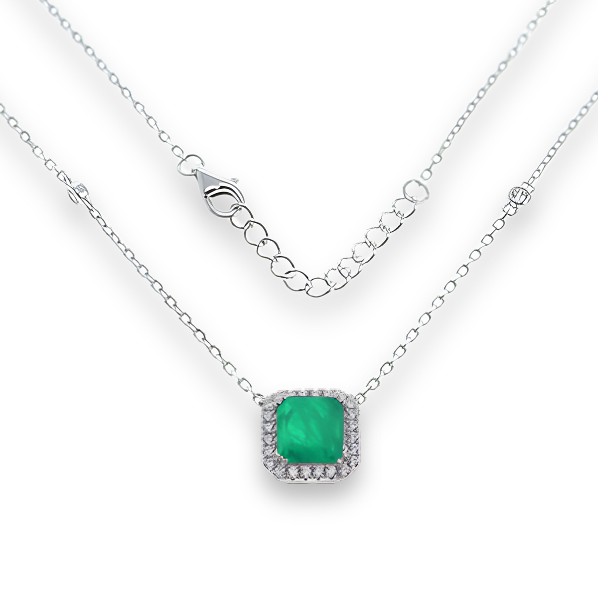 Collana Halo Princess Verde Smeraldo