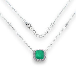 Collana Halo Princess Verde Smeraldo