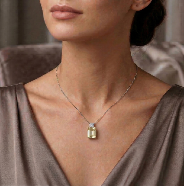 Collana Duo Emerald Giallo