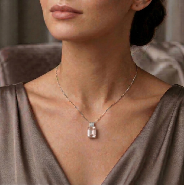 Collana Duo Emerald Rosa