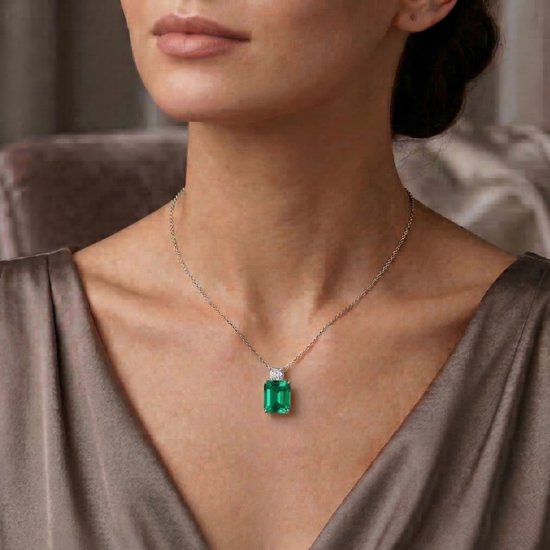 Collana Duo Emerald Verde Smeraldo