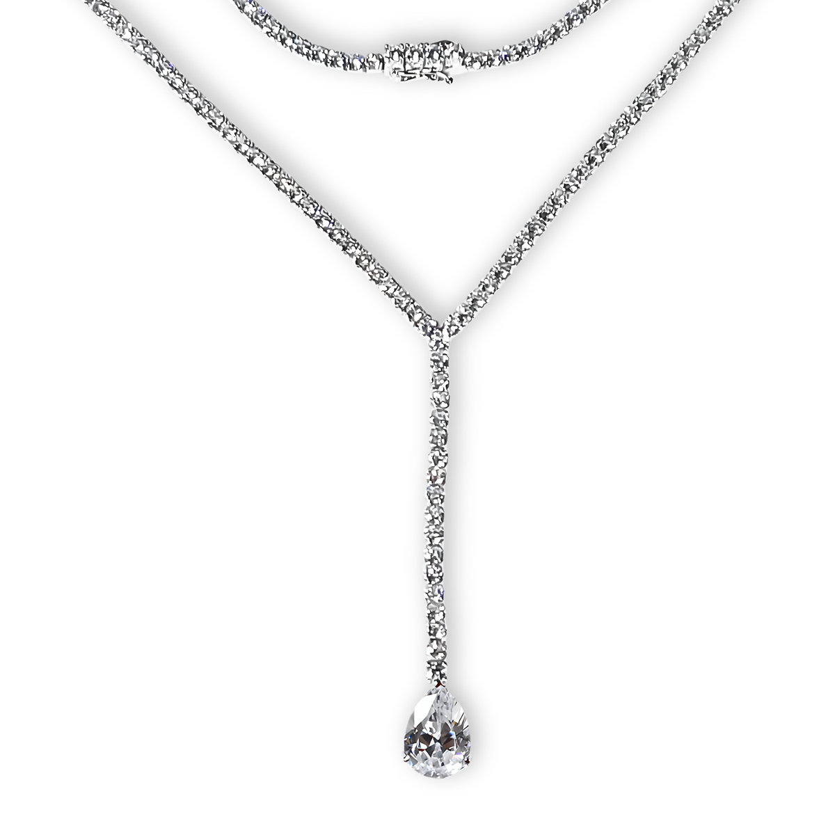 Collana Riviera Goccia Bianco Diamante