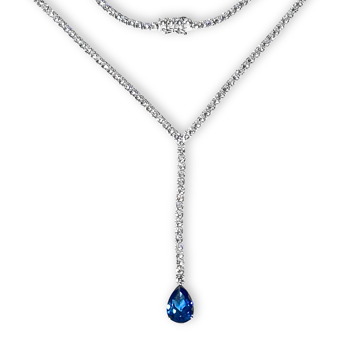 Collana Riviera Goccia Blu Zaffiro