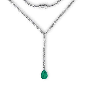 Collana Riviera Goccia Verde Smeraldo