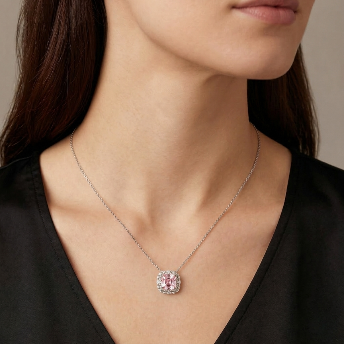 Collana Halo Twist Rosa