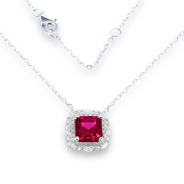 Collana Halo Twist Rosso Rubino
