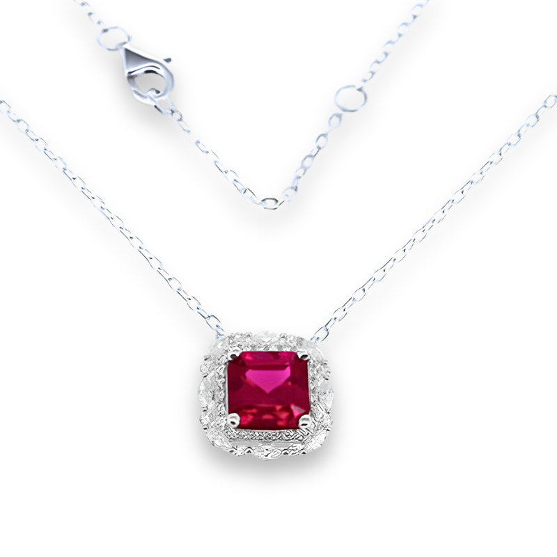 Collana Halo Twist Rosso Rubino