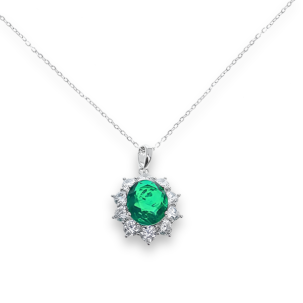 Collana Cluster Reale Verde Smeraldo