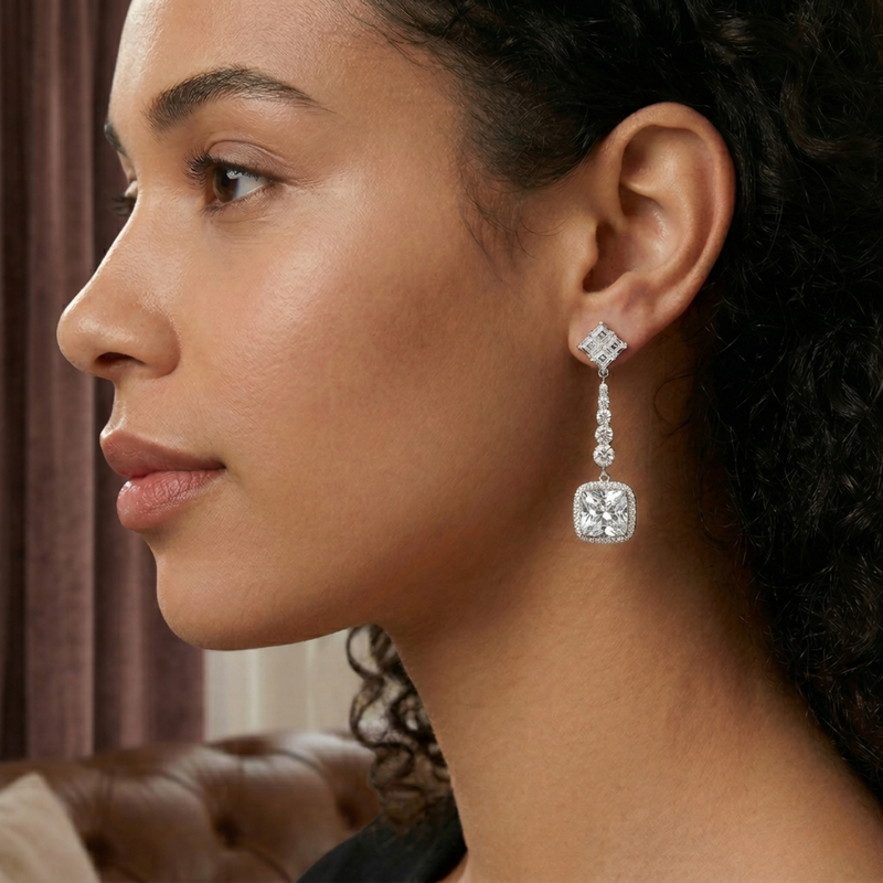 Orecchini Bianco Diamante