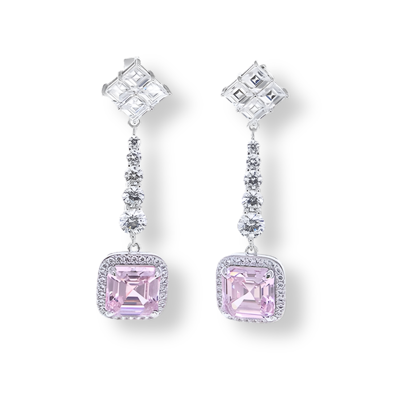 Orecchini Chandelier Rosa