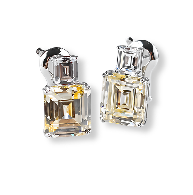 Orecchini Duo Emerald Giallo
