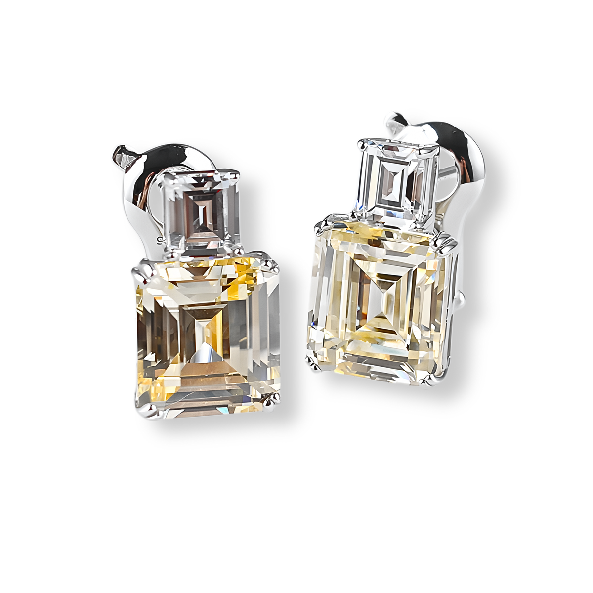 Orecchini Duo Emerald Giallo