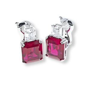 Orecchini Duo Emerald Rosso Rubino