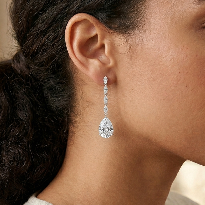 Orecchini Bianco Diamante