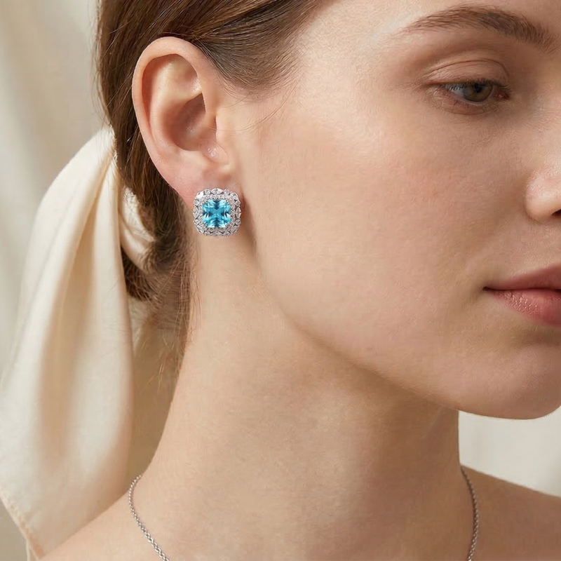 Orecchini Azzurro Acquamarina