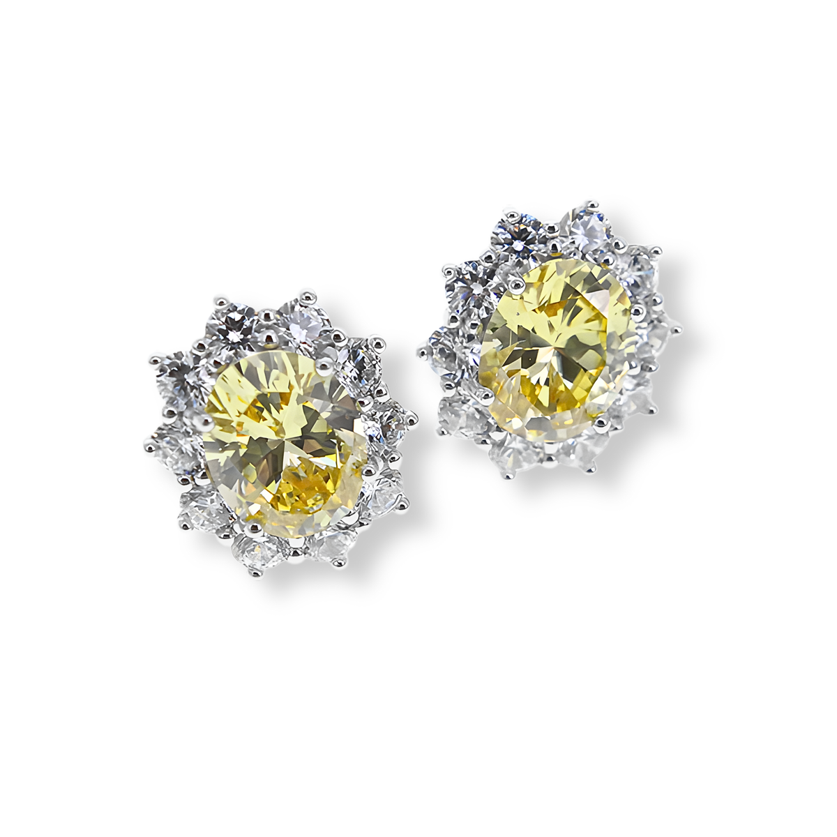Orecchini Cluster Reale Stud Giallo