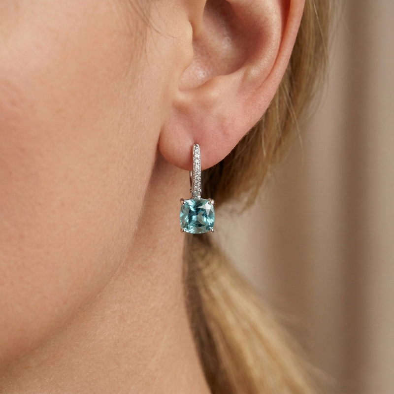 Orecchini Azzurro Acquamarina