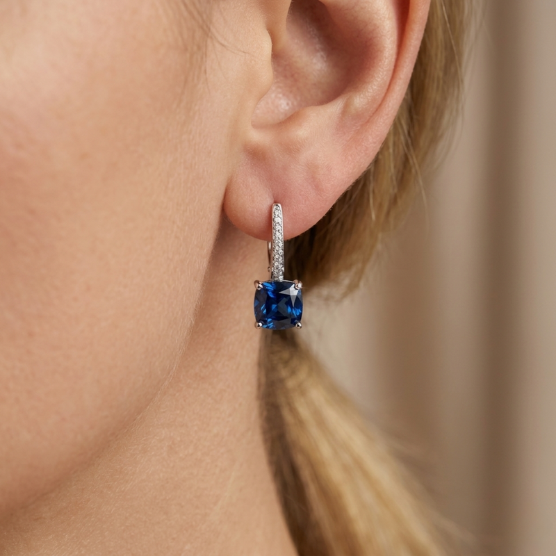 Orecchini Blu Zaffiro