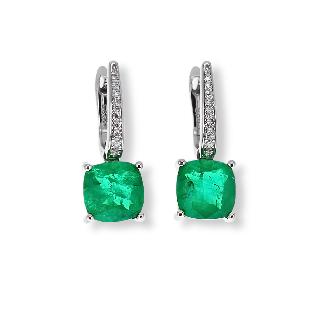 Orecchini Goccia Essenziale Verde Smeraldo
