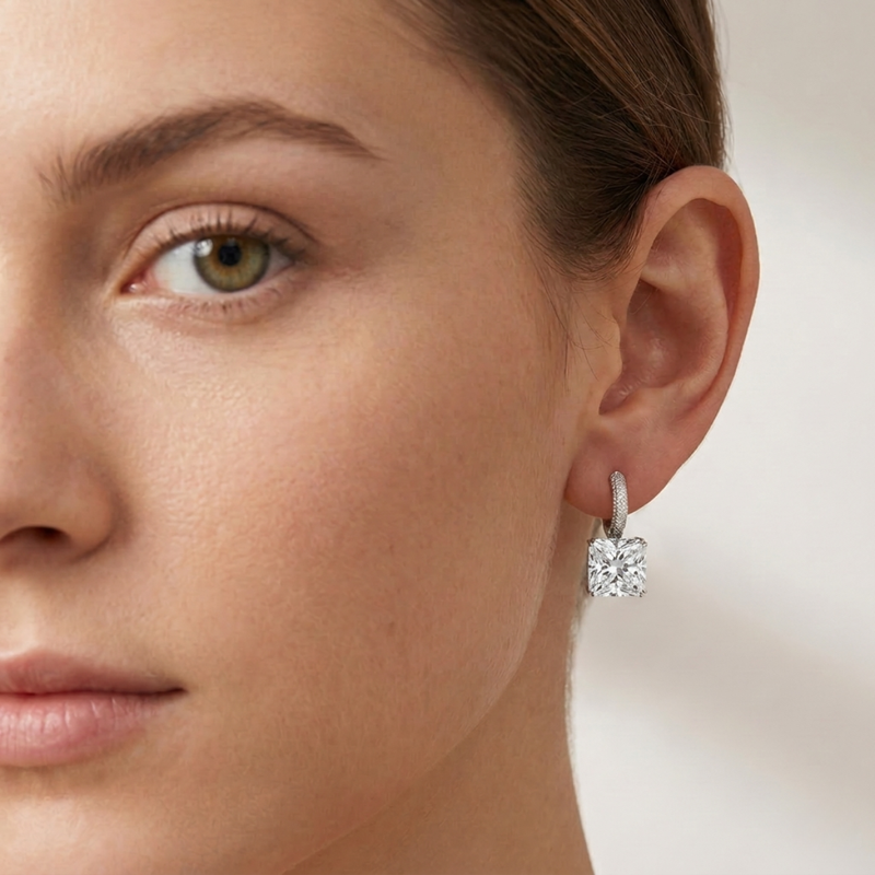 Orecchini Bianco Diamante