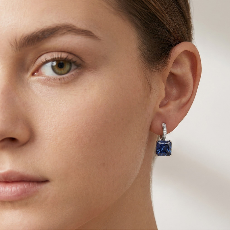 Orecchini Blu Zaffiro