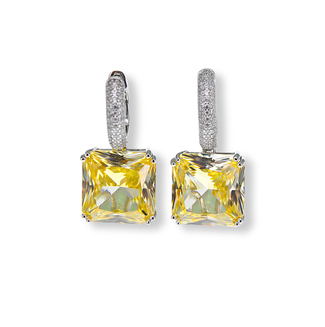Orecchini Maxi Drop Giallo