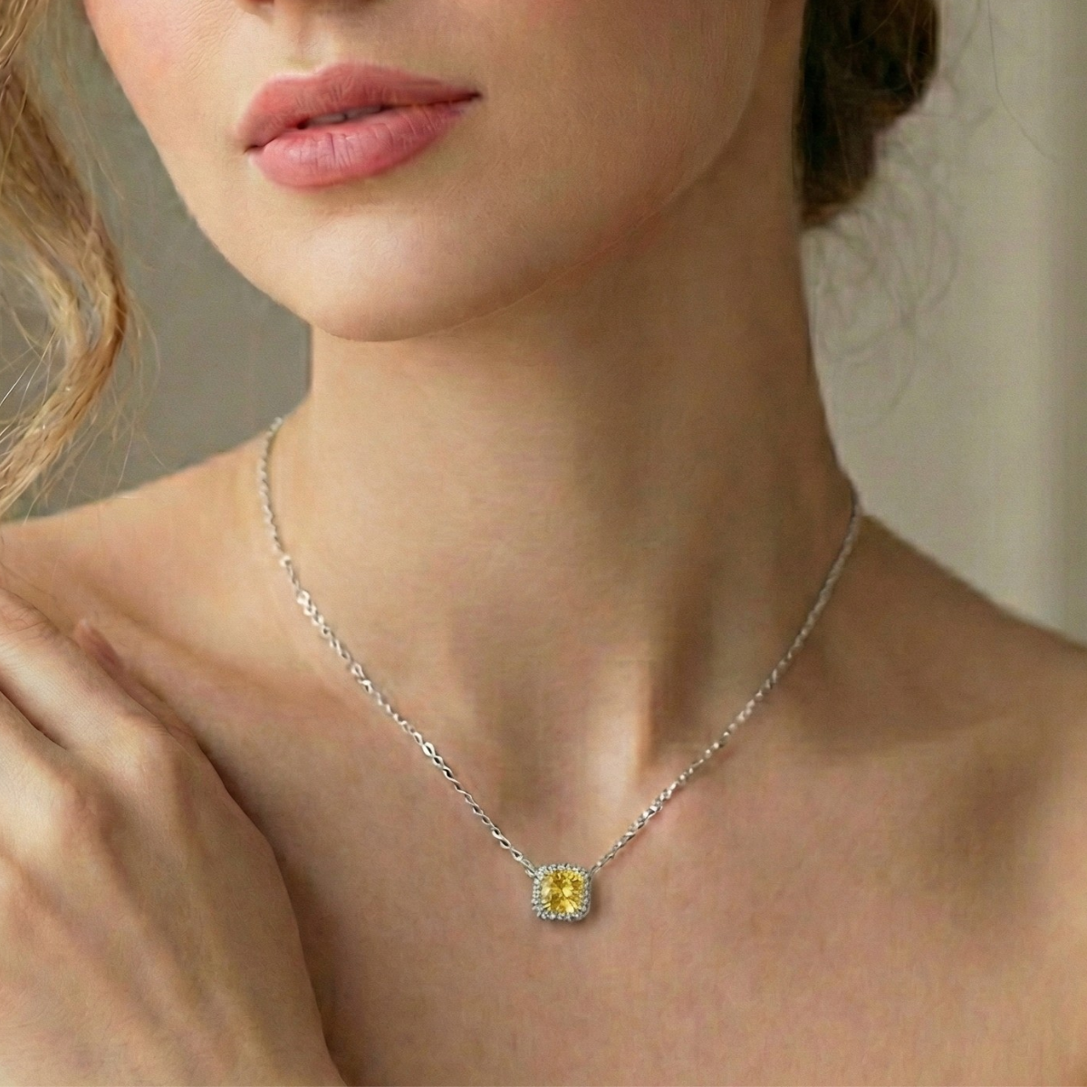 Collana Halo Princess Giallo